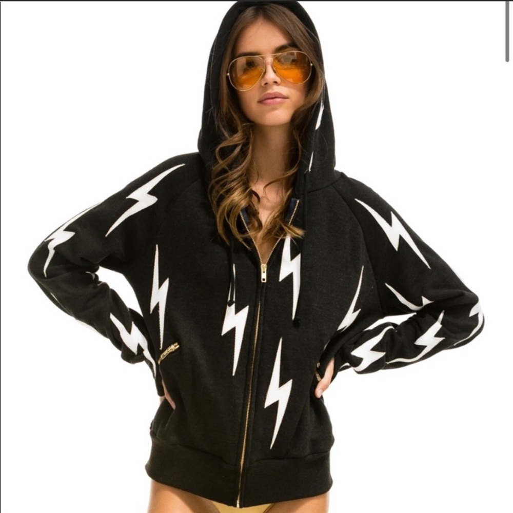 Aviator nation all over bolts  new hoodie. !